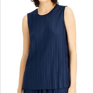 Alfani Pleated blue blouse